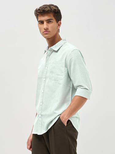 Image of Urbano Fashion Men's Cotton Full Sleeve Regular Fit Casual Striped Shirt