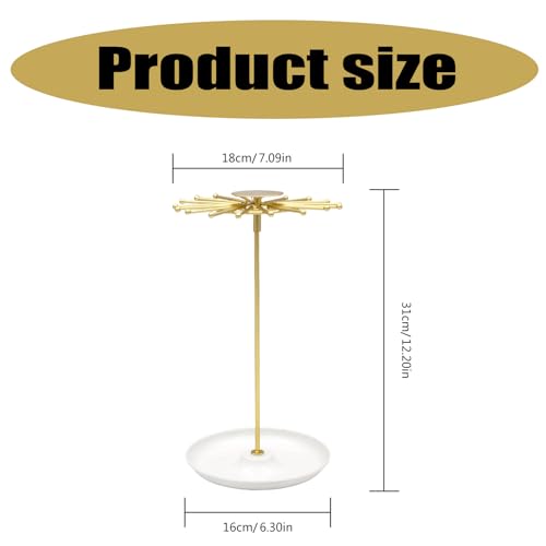 Présentoir à bijoux avec base circulaire pour colliers et boucles d'oreilles - 7