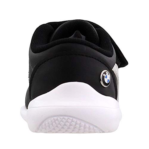 PUMA Puma Unisex-Baby BMW M Motorsport Kart Cat III Hook and Loop Sneaker, Black-Gray Violet, 8 M US Toddler