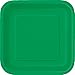 Unique- Piatti Ecologici Quadrati di Carta-23 cm-Colore Verde Smeraldo-Confezione da 14, Emerald Green, 31871EU
