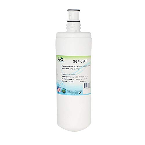 Swift Green Filters SGF-CSFF Replacement Water filter for 3M Aqua Pure C-Cs-Ff, 56104-27 (1 Pack), White, Made in USA