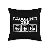 Laughing Gas He He He Funny Science Chemistry Laugh Joke Throw Pillow