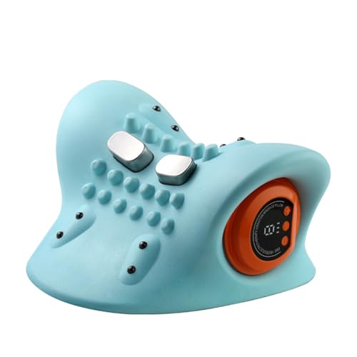 azouna SmartNeck 4-in-1 Nackenmassager Kabelloses Nackenmassagegerät mit Heizung 3 Modi 6 Frequenzen für optimale Entspannung von Nacken und Schultern