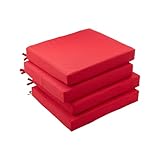 KCVV Outdoor Chair Cushions Set of 4,Patio Cushions for Outdoor Furniture,Waterproof Patio Chair Cushions with Ties,Memory Foam Outdoor Seat Cushion,18.5'x16'x3' (Burgundy)