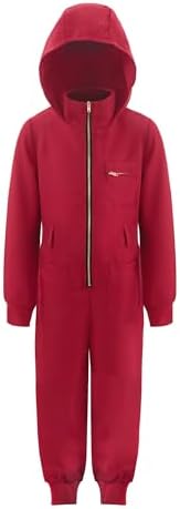 ReliBeauty Red Jumpsuit Kids Costume for Kids