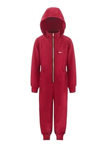 ReliBeauty Roter Jumpsuit Kinder, Karneval,150