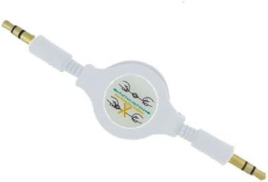 Skque White 3.5mm Aux Cable Retract Adapter [Electronics]