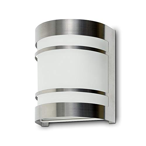 Kwazar Luminaire Applique murale extérieure Douille E27 max. 60W Up Down Applique murale terrasse Applique murale extérieure MEGAN Argent