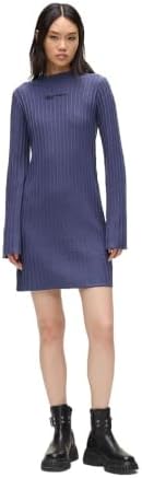 Karl Lagerfeld Jeans Damen Plisse Knit Dress Skipper Blue XS