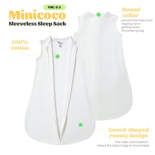 Image of Baby Organic Cotton Sleeveless Wearable Blanket for Summer 0-6 Months