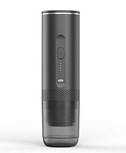 Image of Portable Coffee Machine Mini Electric Espresso Maker for Coffee Pods & Ground Coffee | USB-C Fast Charging | Compact & Lightweight for Travel, Home, Office & Outdoors | One Touch Operation