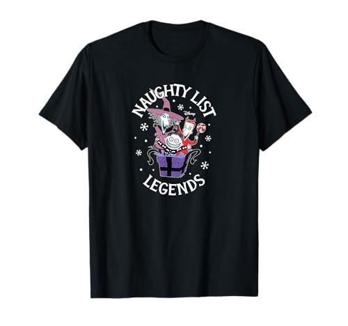 T-shirt Nightmare Before Christmas Disney avec imprimé graphique durable Naughty List Legends
