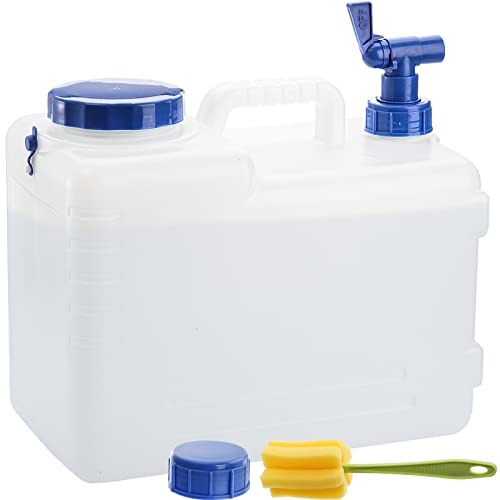 Dicunoy Water Container with Spigot, 4 Gallon Camping Drinking Water Storage Jug, Portable Thick...