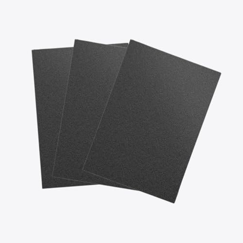 【kuronikuru】ABS樹脂板 アクリル板 A4サイズ (210×297mm) 3枚セット [厚み：1mm/1.5mm/2mm] プラスチック板 DIY 模型 補修 工作 自動車内装 建材 加工しやすい 黒 (1mm【3枚セット】)