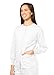 Adar Uniforms Women's Universal Round Neck Warm-Up Scrub Jacket - 602 - White - M