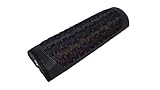 MediCrystal 7-Gems Amethyst Mini Pillow - Firm Cervical Support - Hard D-Shape Half-Roll Bolster 17”L x 5' W x 3”H - Non-Electric - Removable Pillowcase with Natural Crystals