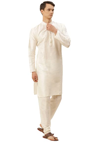 Image of SOJANYA (Since 1958 Men's Pure Cotton Sequined Embroidred Kurta - Perfect for Festivals & Functions