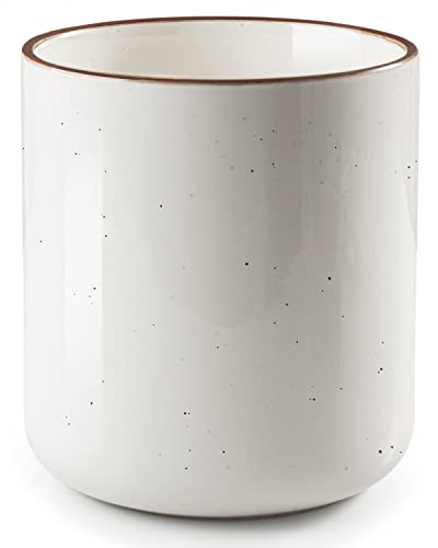 getstar Large Utensil Holder for Kitchen Counter,7.2″ Vintage Ceramic Utensils Crocks Utensil Organizer for Spatula Farmhouse Kitchen Decor