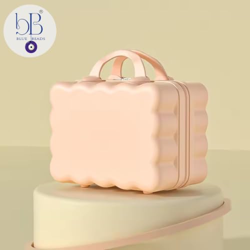 Image of Travel Makeup Case with Lock & Luggage Strap, ABS Hard Shell Cosmetic Vanity Case, Portable Makeup Organizer for Women, Beauty Storage Box for Makeup, Skincare & Toiletries (Blush Pink, MODEL1)