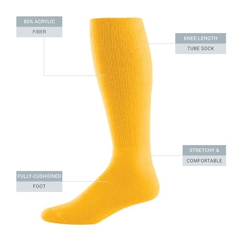 High Five Versatile Performance Knee-High Athletic Socks for Soccer, Football, and Softball, Athletic Gold, X-Small3