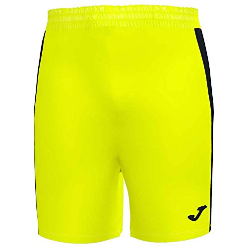 Joma Niños Pantalon equipaciones, Amarillo Flúor-Negro, XS