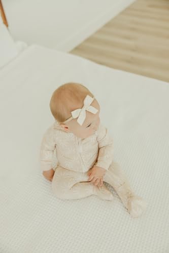 Image of Copper Pearl Baby Zip-Up Footie Pajamas - Soft Stretchy Sleep and Play Footies for Boys and Girls