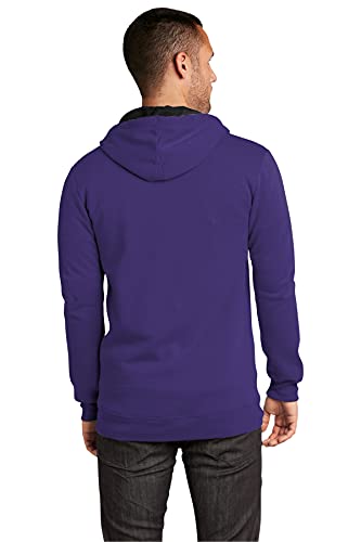 District Men's Young The Concert Fleece Full Zip Hoodie M Purple2