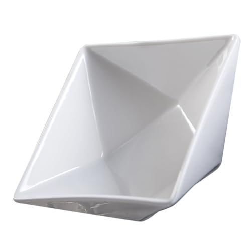 iplusmile Plato de Salsa Cerámico Pequeño Plato para Mojar Versátil para Soja Vinagre y Condimentos Diseño Europeo Blanco para Hogar Restaurante y Hotel