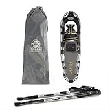 Yukon Charlie's 21 Inch Snowshoes Kit - Snowshoe/Pole/Bag (Grey Frame)