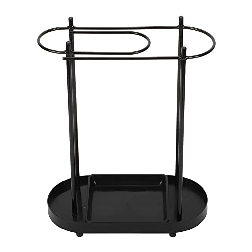 Tonchean Umbrella Stand Indoor Entryway With Removable Drip Tray, 21”H Metal Umbrella Stand Holder Black Freestanding Umbrella Stand Rack Paper Clip Design Indoor Outdoor #TOP2