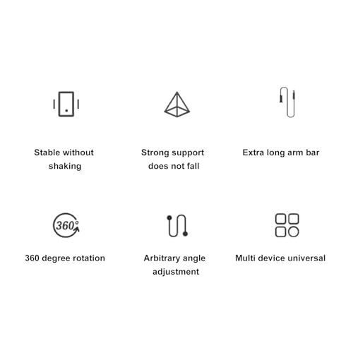 Support de téléphone de lit et tablette rotatif 360 à 3 sections - 7