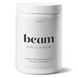 Beam Collagen Powder, Collagen Peptides For Women & Men, Grass Fed Collagen Supplements with Biotin, Protein and Hyaluronic Acid, Hair, Skin, Nail & Joint Support, Gluten Free, Sugar Free, 30 Servings