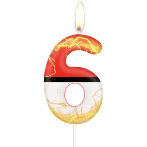 Candela di compleanno con 6 cartoni animati, candele anime numero 6 per torta, decorazione per 6° compleanno, decorazione per feste a tema anime, decorazioni per torte per ragazze e ragazzi