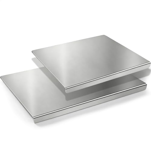 Juego de 2 tablas de cortar de acero inoxidable 304 miniatura 1