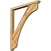 Ekena Millwork BKT0402X36X44LEC06RWR Legacy Slat Rough Sawn Bracket w/Offset Brace, Western Red Cedar