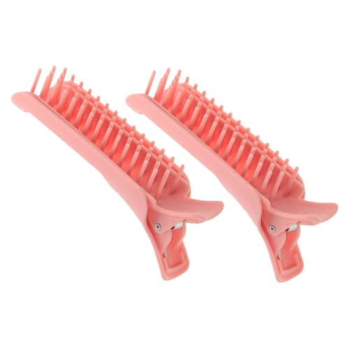 OATIPHO 1 Par clip de explosión dar volumen mujer ondulado para estilo invisible Clip de levantador de raíz del cabello pinza de pelo flequillo clips de volumen de cabello el plastico rosa