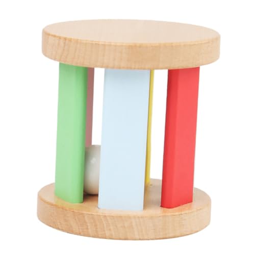 TOYANDONA Sonajero De Madera De Montessori Para Ñiño Pequeño, Compacto y Portátil, Juguete Sensorial Educativo Para Desarrollo Infantil, Coordinación Mano-ojo y Reconocimiento De Colores,