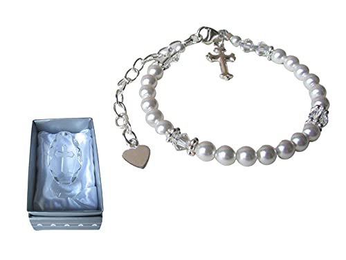Baby Girl Baptism Christening Sterling Silver Cross Bracelet Baby To Bride Keepsake With Poem Card And Gift Box #TOP2