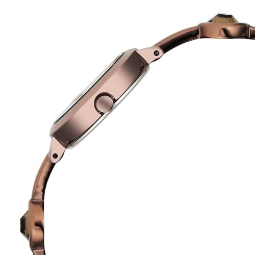 Image of Titan Raga Viva Quartz Analog Rose Gold Dial Metallic Brown Metal Strap Watch for Women - NT2576QM01