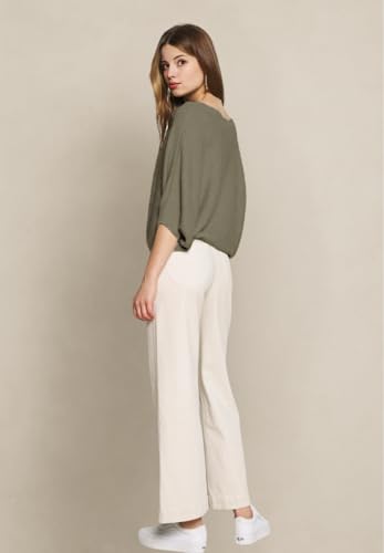 Image of Nachu Women Fashion Ribbed Batwing Sleeves Bagy Balloon Style Fit Top |Casual Regular Size fit | Winter and Party fit