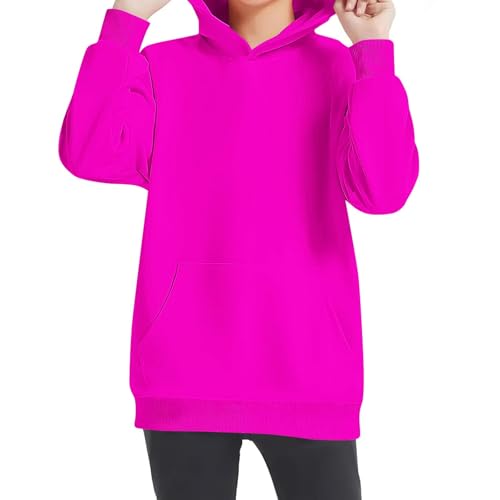 Unisex Kids Hoodies with Pocket Casual Long Sleeve Pullover Sweatshirts Loose Fit Workout Basic Tops for Boys Girls4