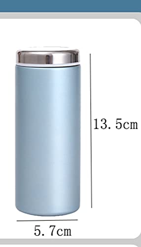 230ml Mini Vacuum Flask - Insulated Coffee Cups with Reusable Leak-Proof Lids, Portable & Eco-Friendly Travel Mugs in Blue - Image 2