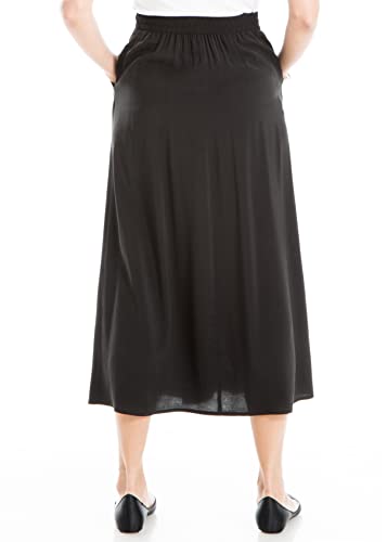 Max Studio Women's Maxi Skirt with Pockets and Front Inverted Pleat3