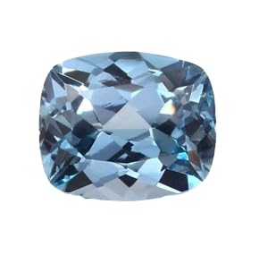 Aigue-marine brésilienne naturelle 10x12mm coussin pour bague et création de bijoux