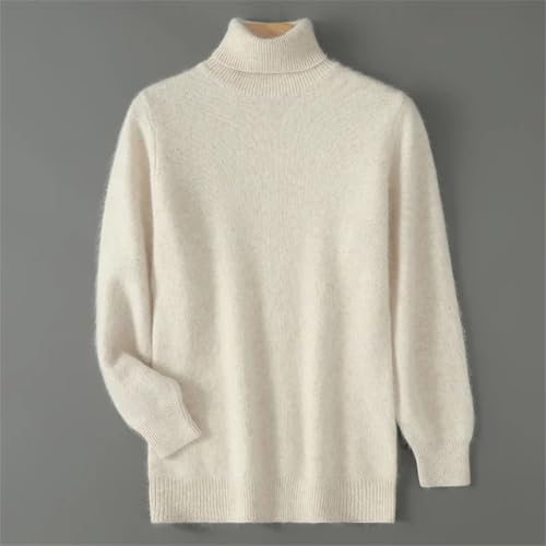 Men's Turtleneck Cashmere Sweater Fall and Winter Large Size Loose Knitted Sweater Thick Warm Jumper Black2