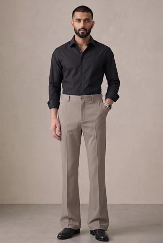 Image of Men's Trendy Bootcut Trousers - Modern Flared Fit | Premium Formal Pants
