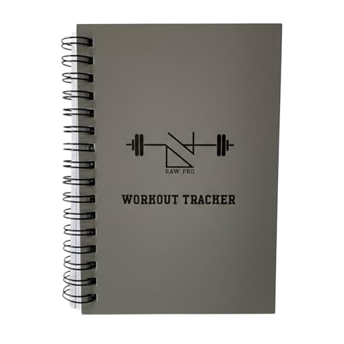 DanRaw Pro A6 Workout Tracker Notebook | 130-Page Fitness Log with 65 Sheets | Compact Gym Planner for Exercise Progress and Goal Tracking