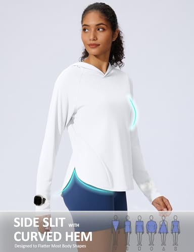 Camisa de sol para mujer UPF 50+ con capucha transpirable y protección UV total 3