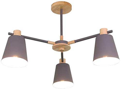 Plafonnier américain vintage gris à 6 bras pour un éclairage de salon optimal