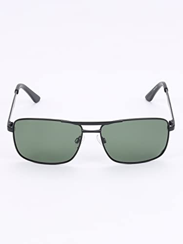 Image of Skechers Men Aviator Black Polarized Sunglasses, Large